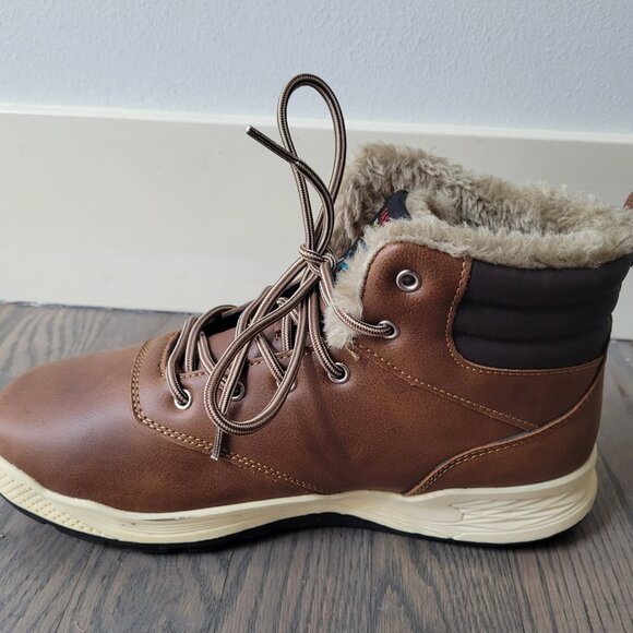 AFT AFFINEST Mens Waterproof Outdoor Hiking Ankle Sneakers, Light Brown, 42 - Picture 8 of 9